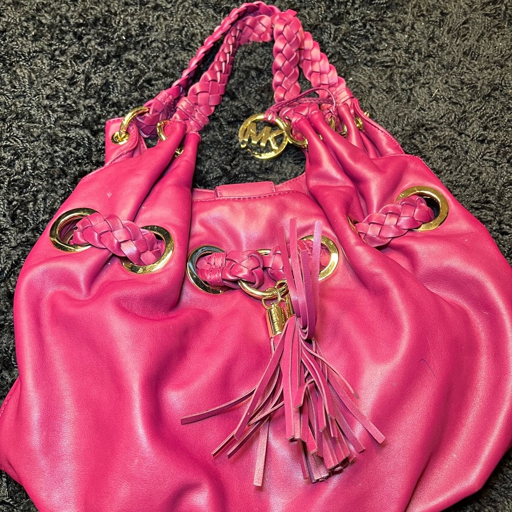 Michael kors leather hobo bag